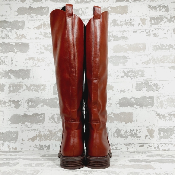 NEW Nordstrom Rack Meadow Brown Faux Leather Tall Riding Boots D209 - Picture 7 of 12